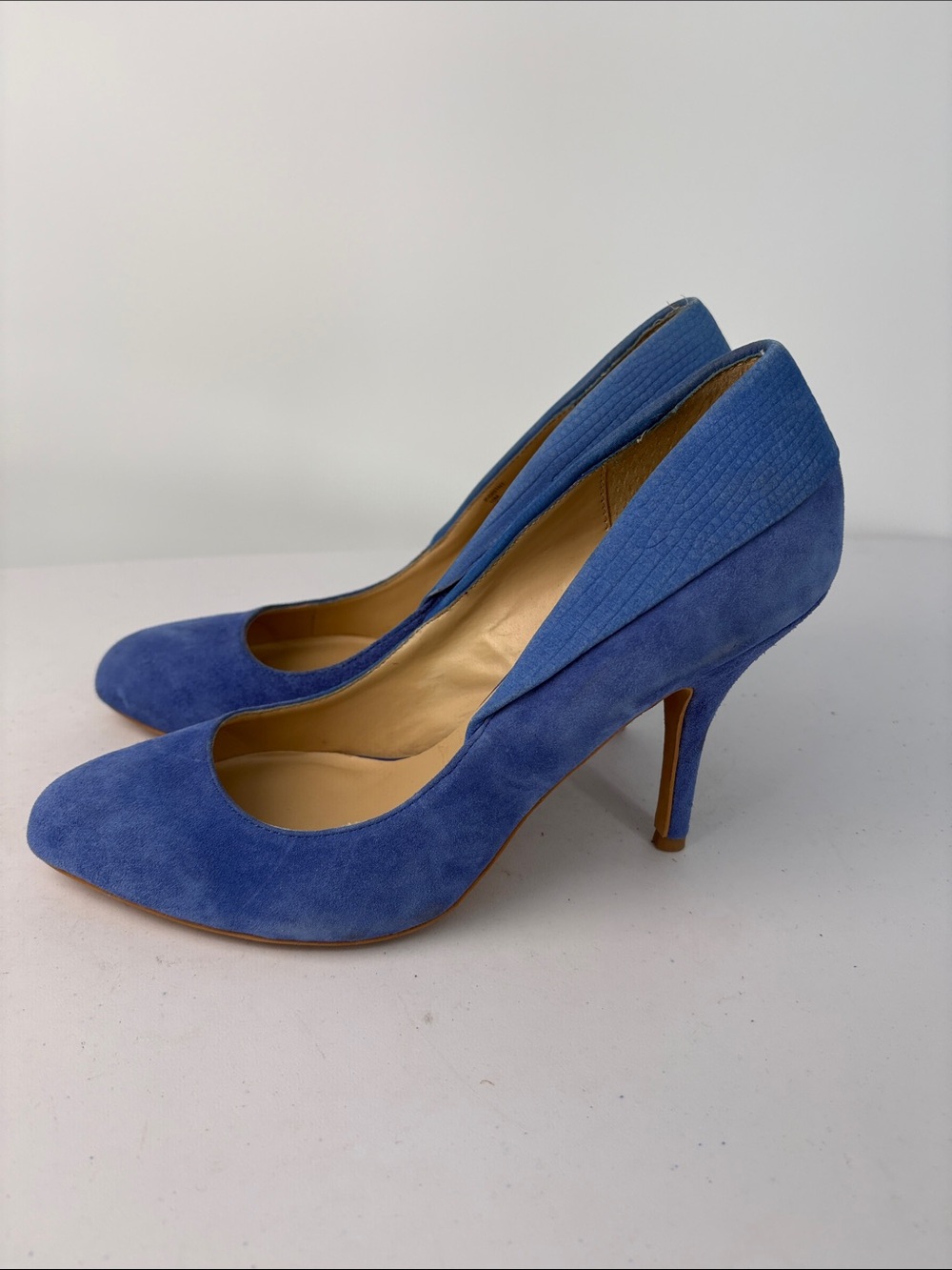 🐚 Steven By Steve Madden Blue Suede Pointed-Toe Stilettos p-distnt